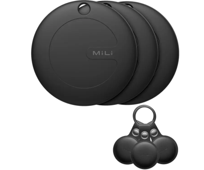 Lokalizator i komunikator MiLi MiTag czarny dla Android + czarne etui 3szt